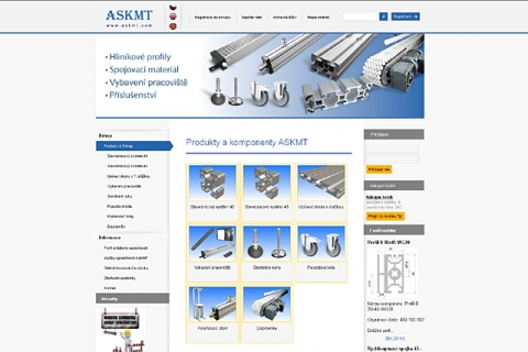 Design pro ASKMT - stavebnicové systémy, vybavení pracovišť , spojovací materiál 