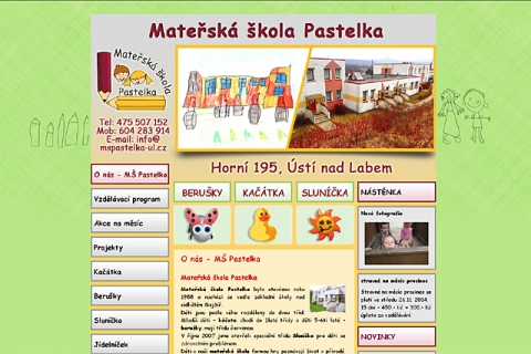 Web MŠ Pastelka 