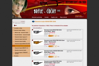 www stránky tvorba - bryle cocky e-shop